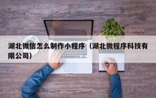 信阳湖北微信怎么制作小程序（湖北微程序科技有限公司）